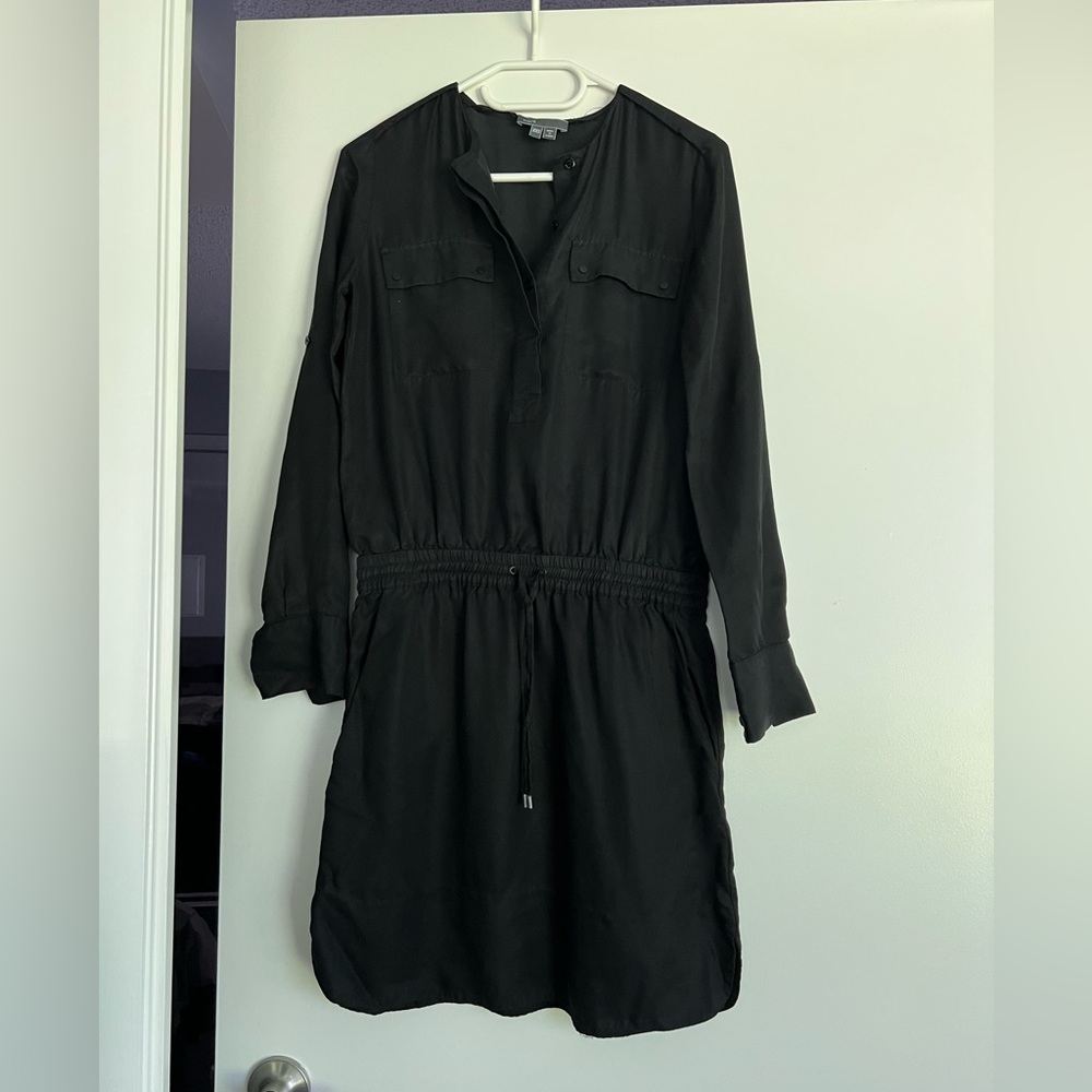 Vince Black Long Sleeve Dress